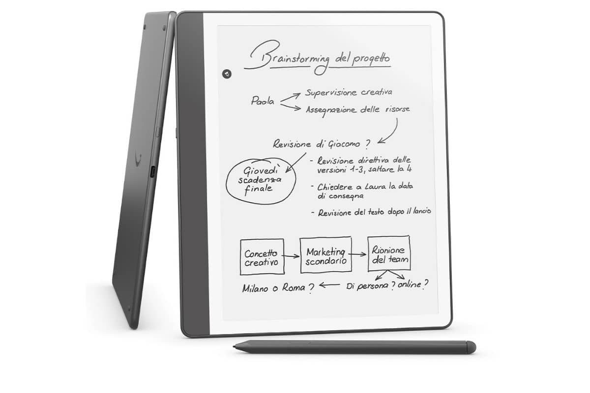 Il kindle scribe visto con la penna