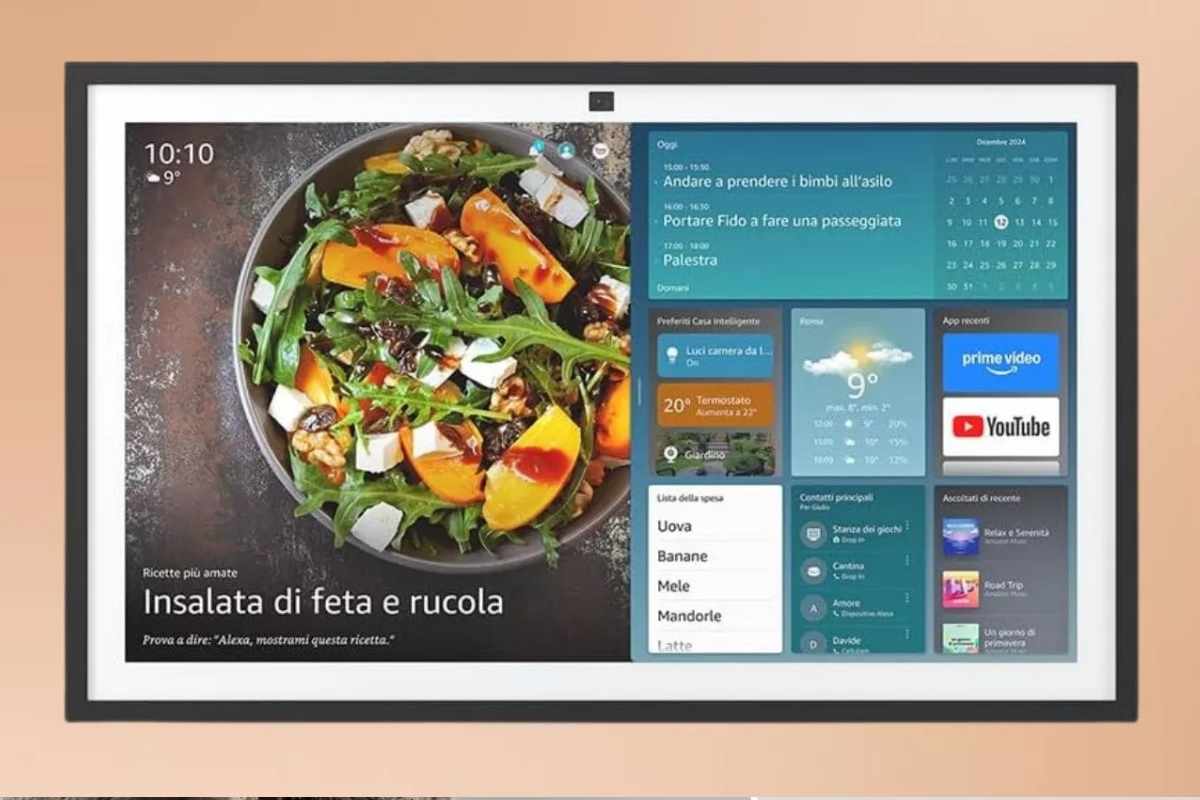 Echo Show 21 installato a muro