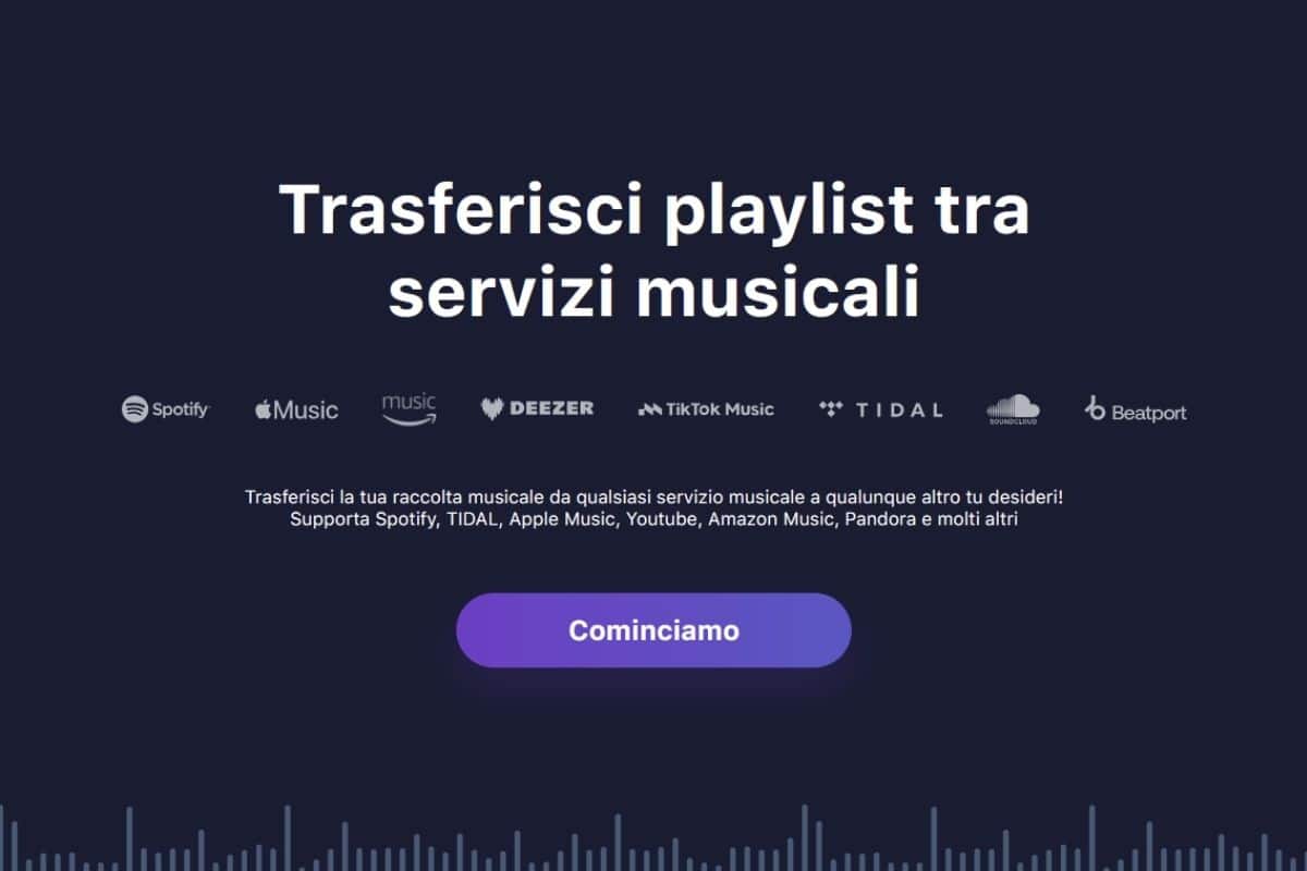 TuneMyMusic trasferire playlist