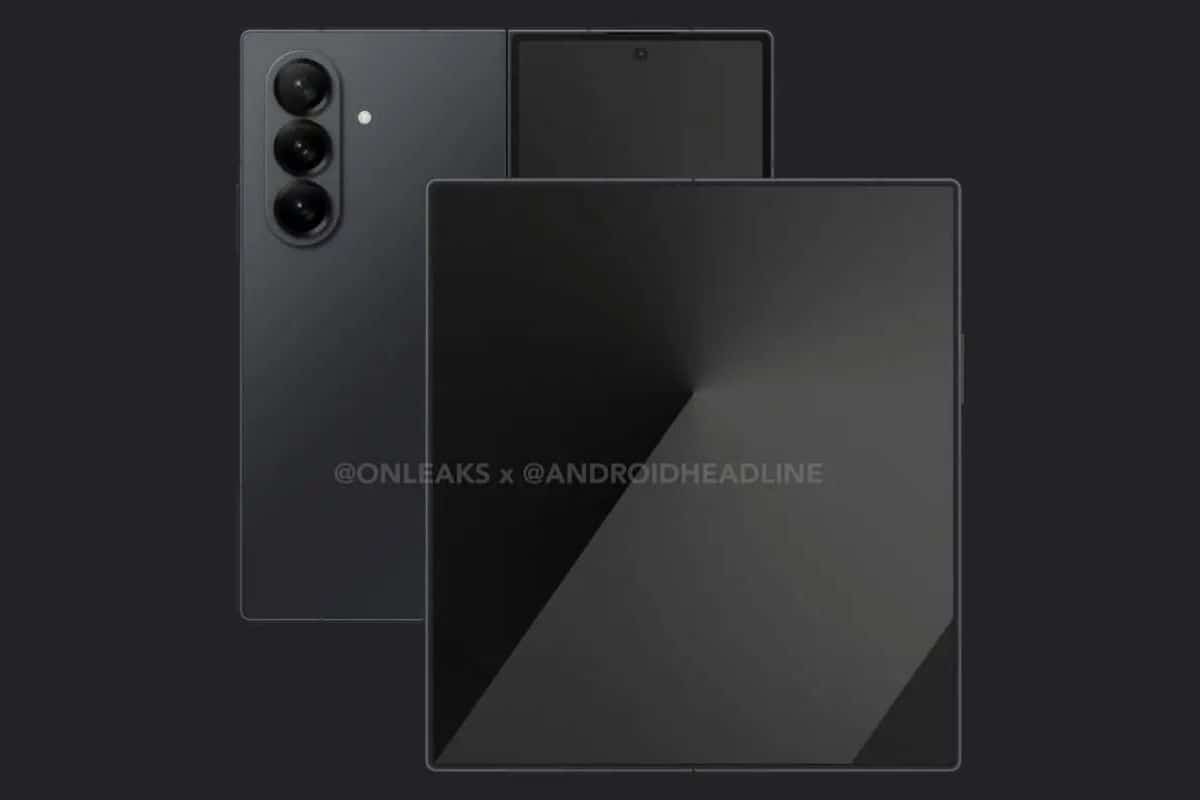 Samsung Galaxy Z Fold 7 render CAD