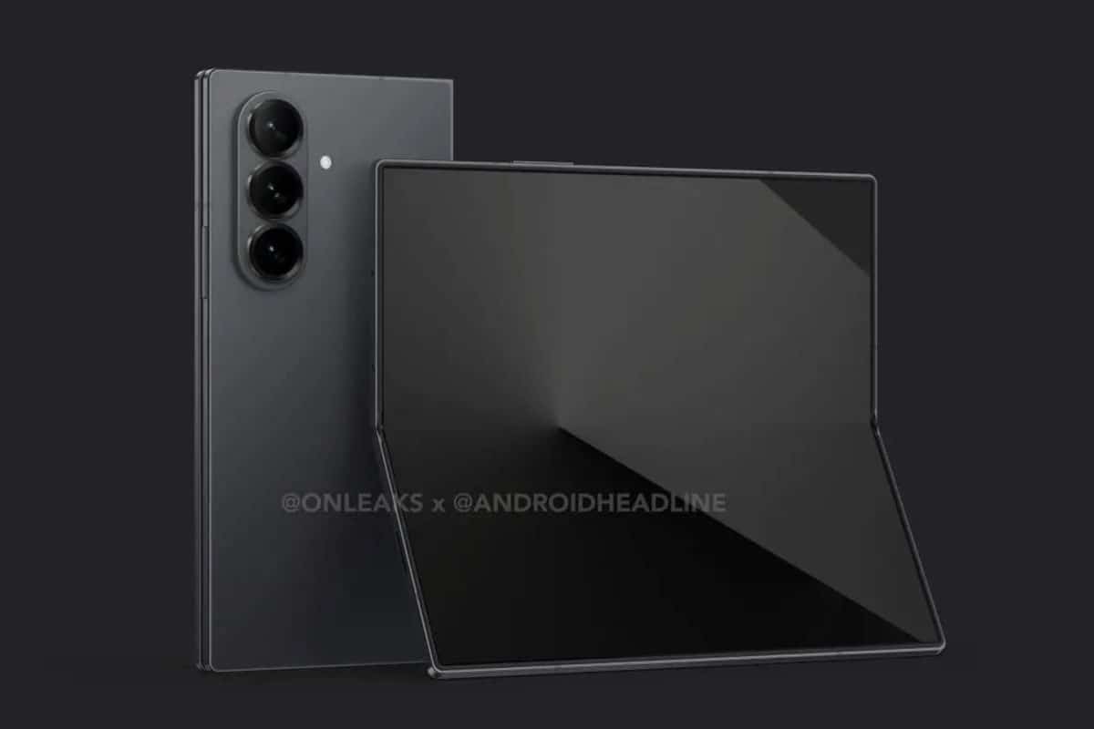 Samsung Galaxy Z Fold 7 render CAD