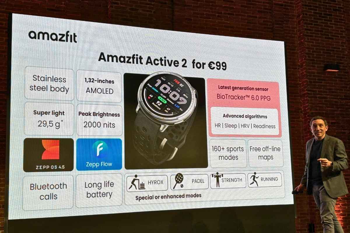 Amazfit Active 2 base a 99 euro