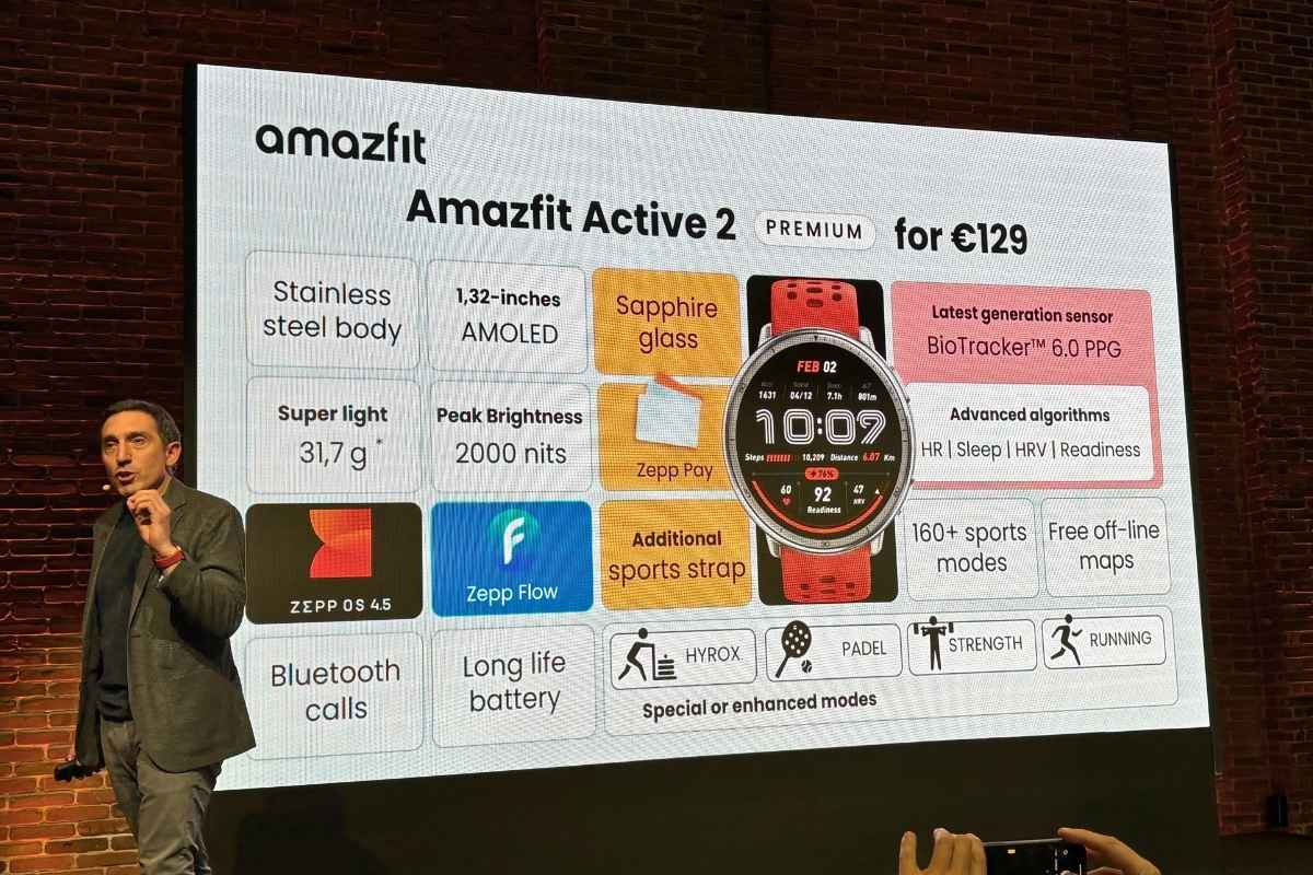 Amazfit Active 2 premium a 129 euro