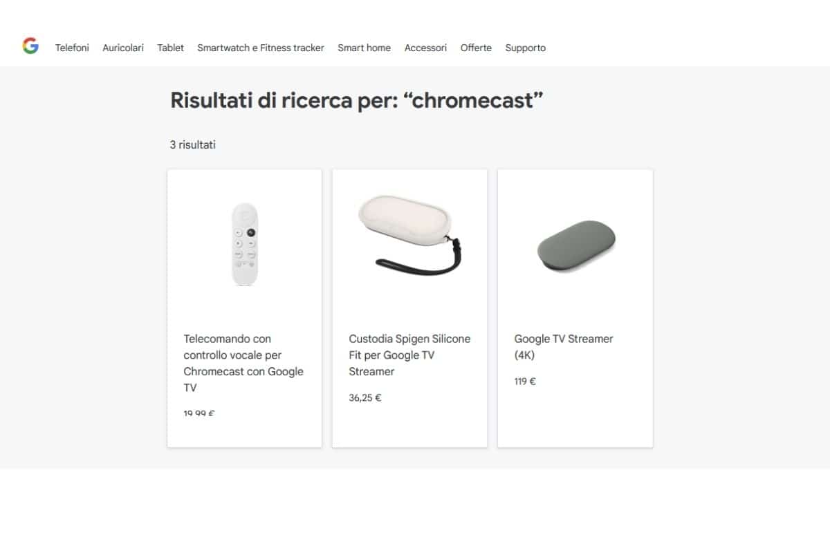 Store google chromecast